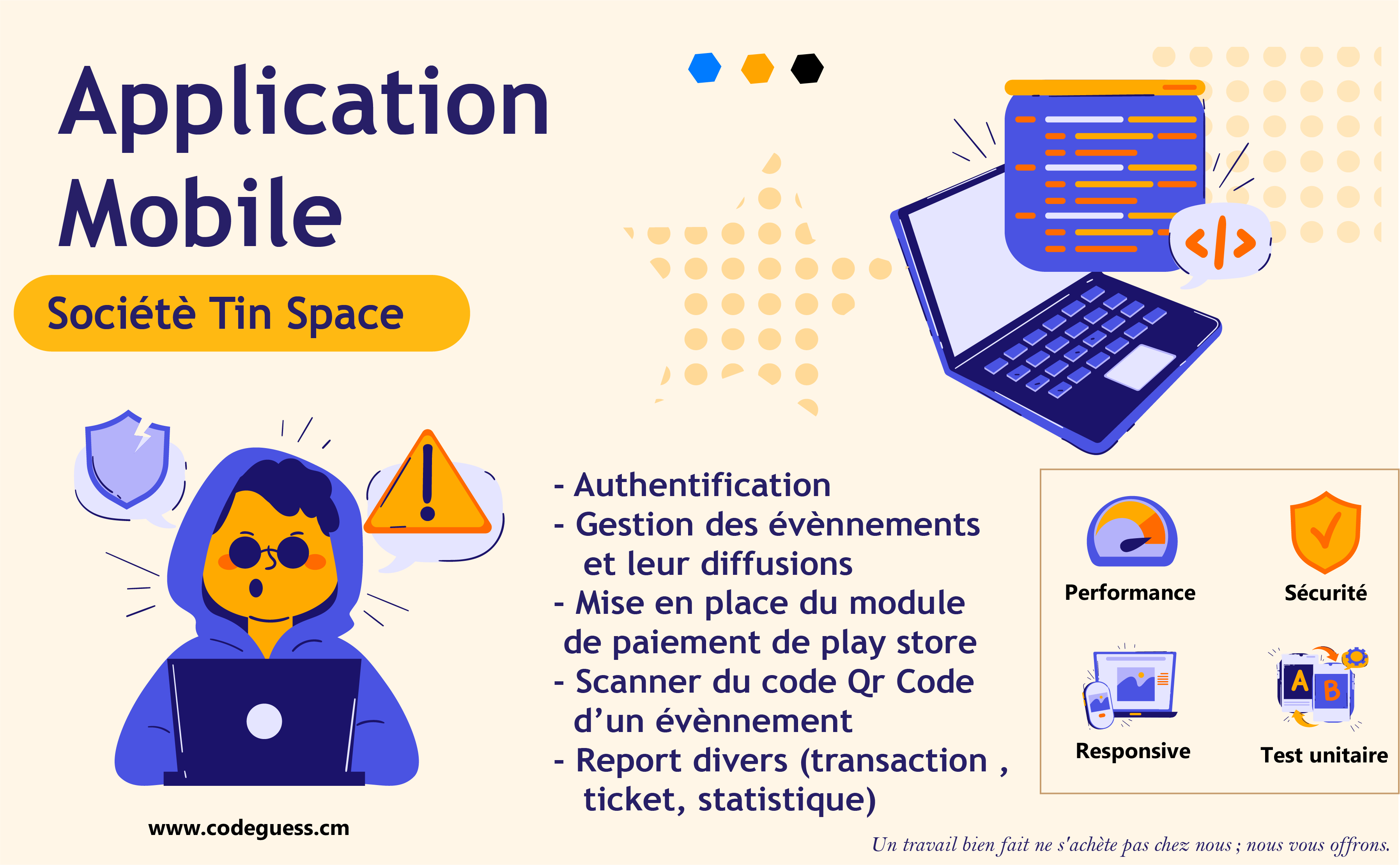 application mobile tinspace